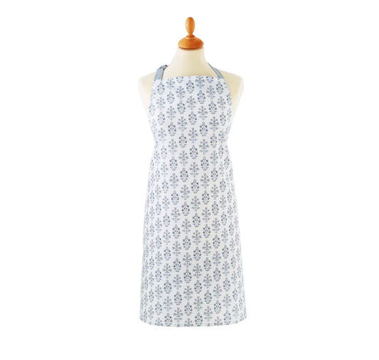 Sofie Blue Cotton Apron | Floral