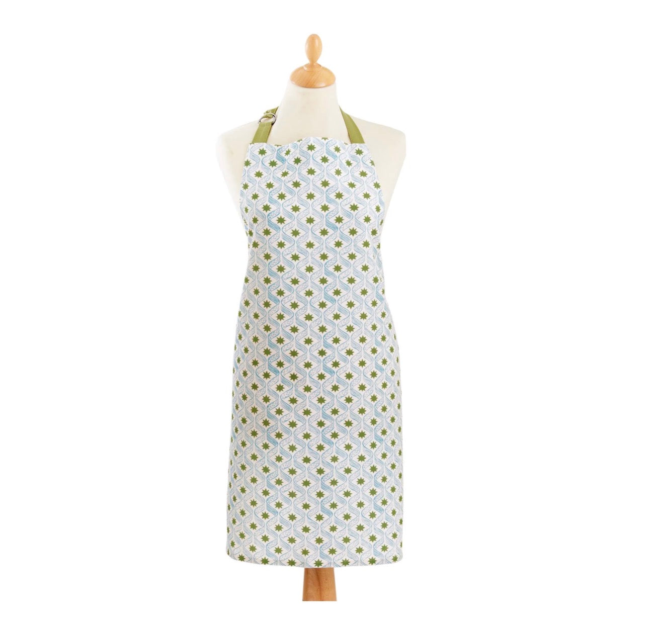 Land & Shore Apple Green Dot Cotton Apron | 100% Cotton