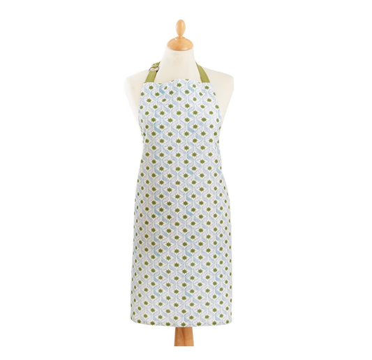 Land & Shore Apple Green Dot Cotton Apron | 100% Cotton
