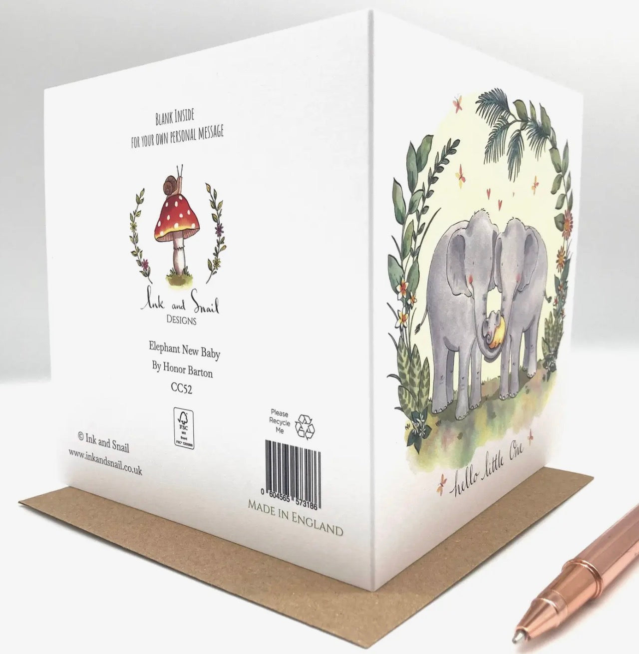 Elephant New Baby Card