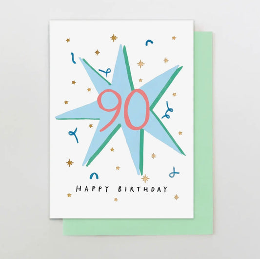 90th Birthday Card - Stop the clock designs