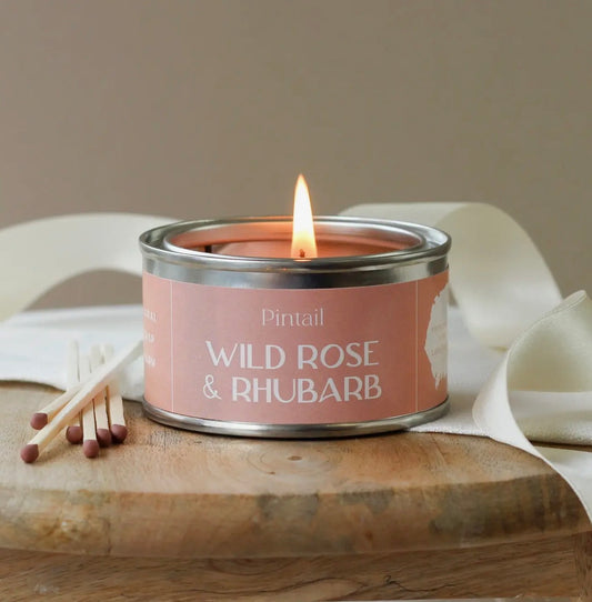 Wild Rose Scented Candle in Mini Paint Pot