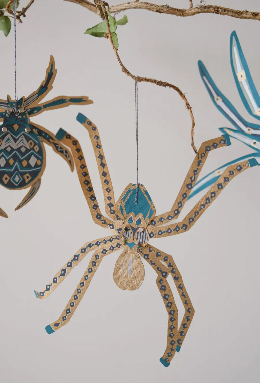 Printed Paper Hanging Ornament No.14 Spiders