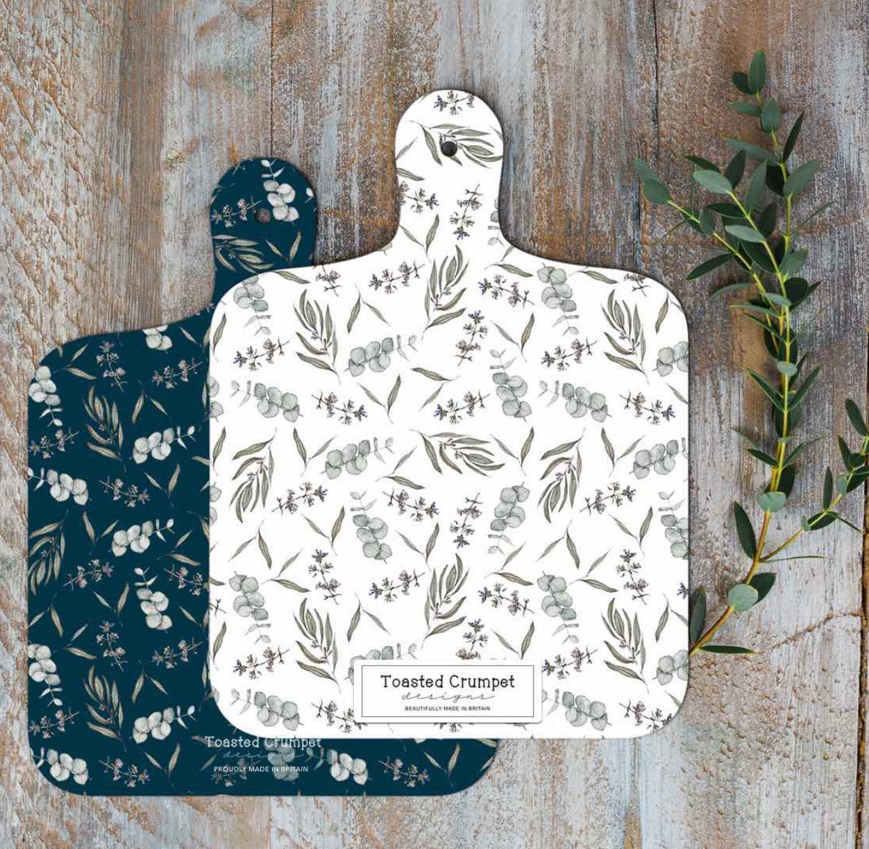 Toasted Crumpet Eucalyptus Mini Double-Sided Chopping Board
