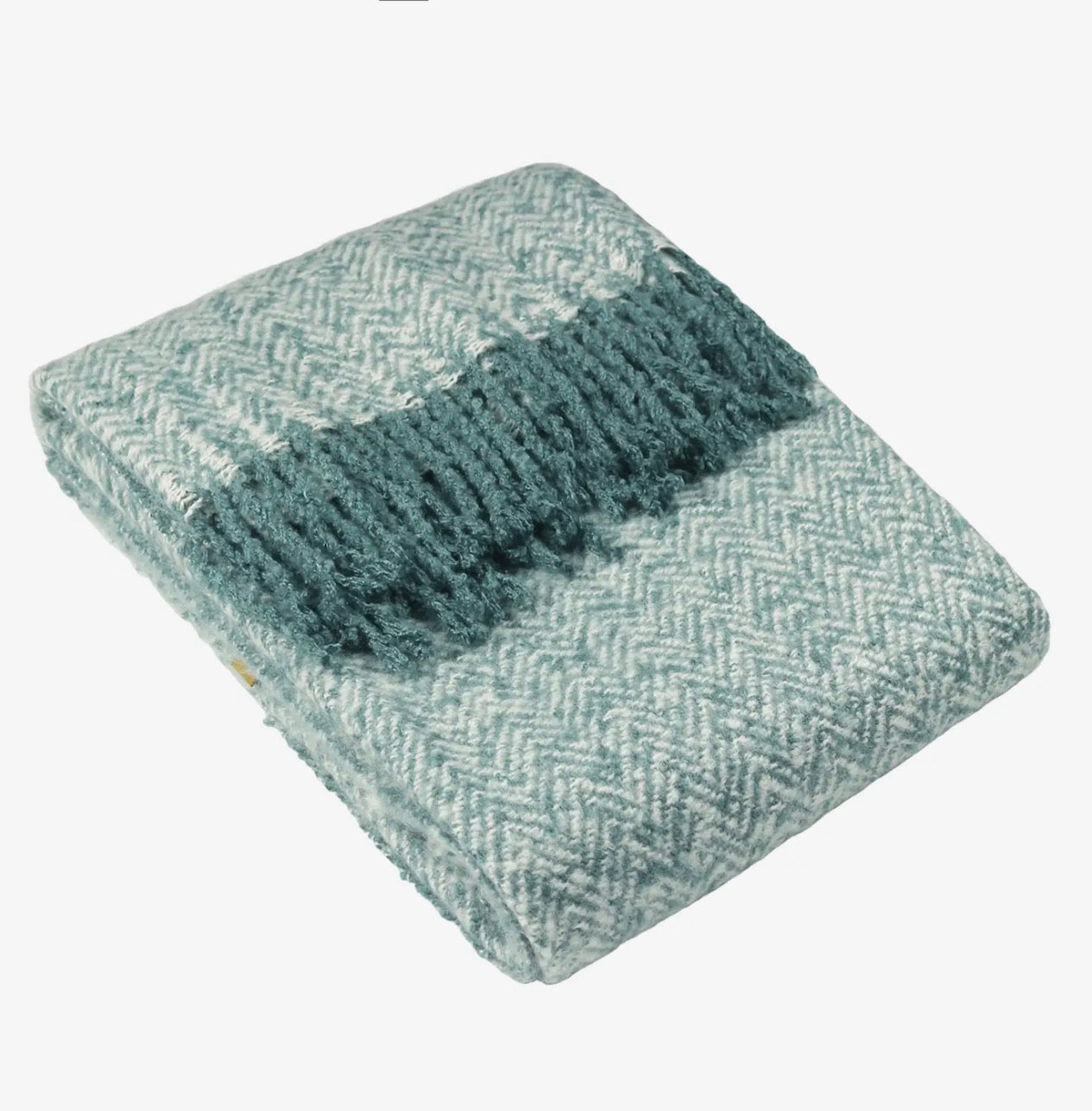 Herringbone Teal Throw
