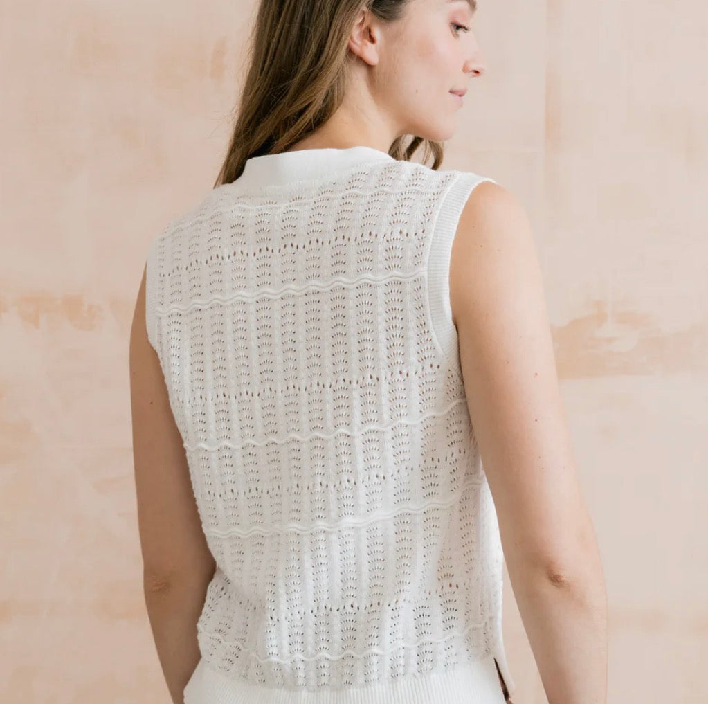 Sophie Pointelle Sleveless Knitt