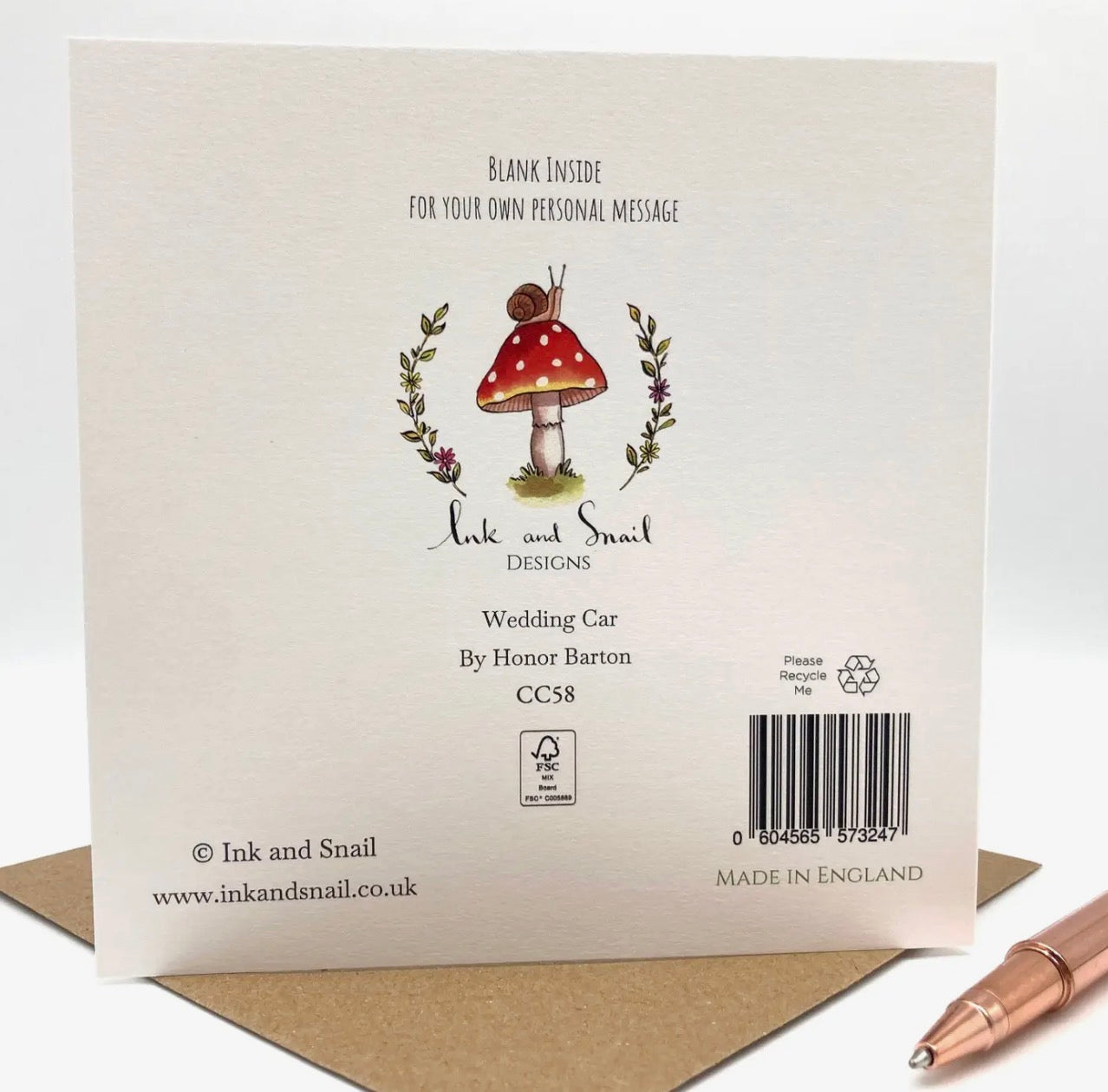 Just Married Wedding Car - wedding card