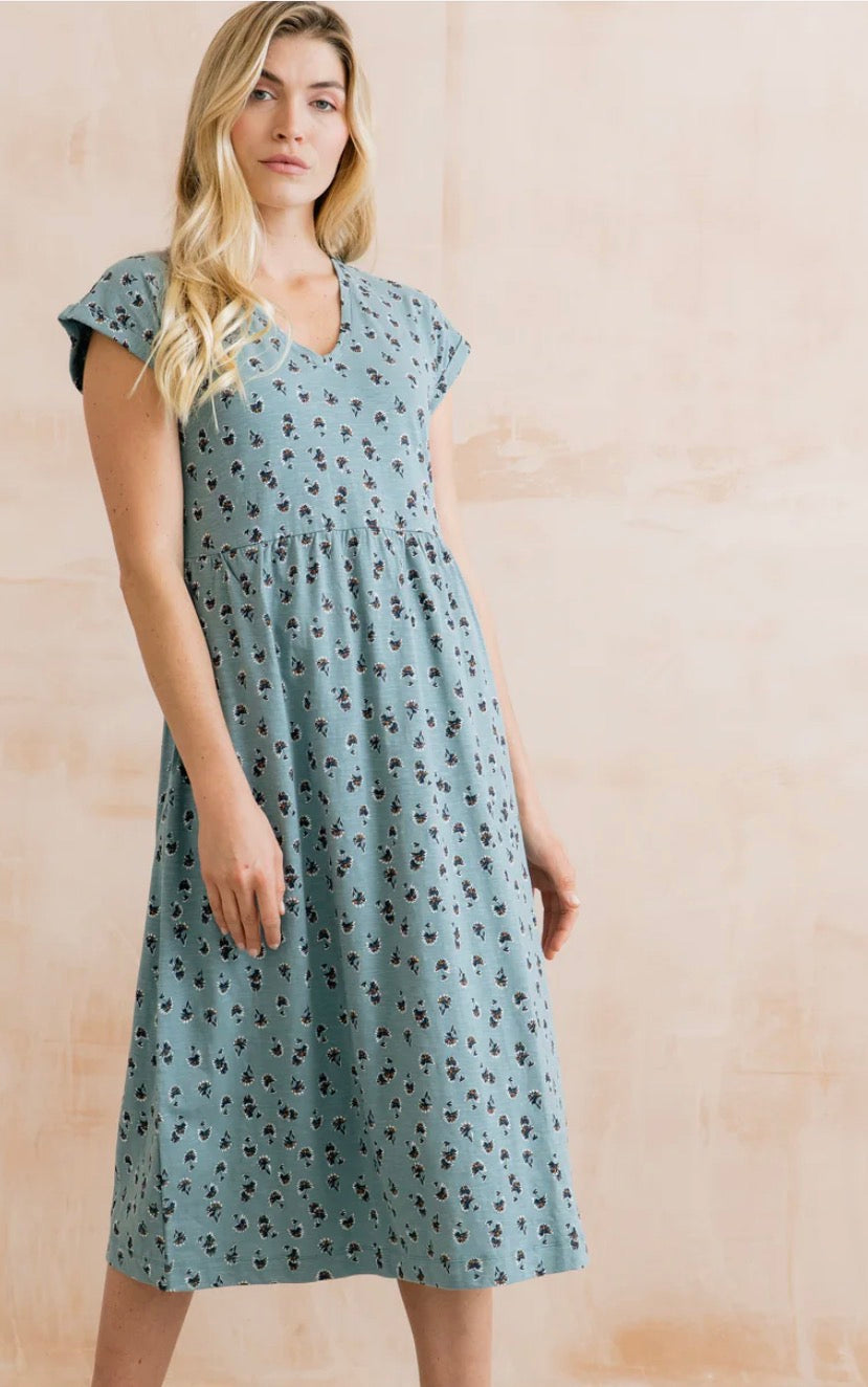 Shine Printed Organ Cotton Jersey Dress
