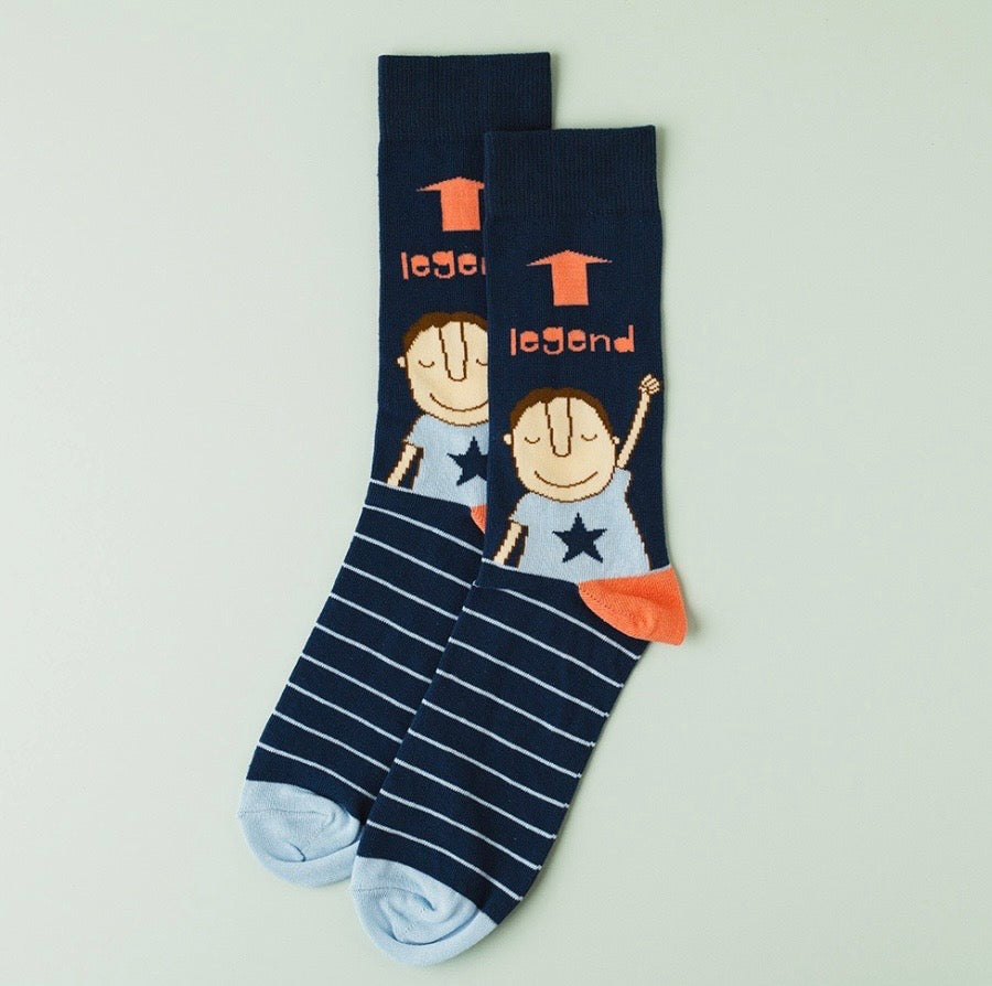 Men’s Fun Socks- Legend - Uk size 7-12