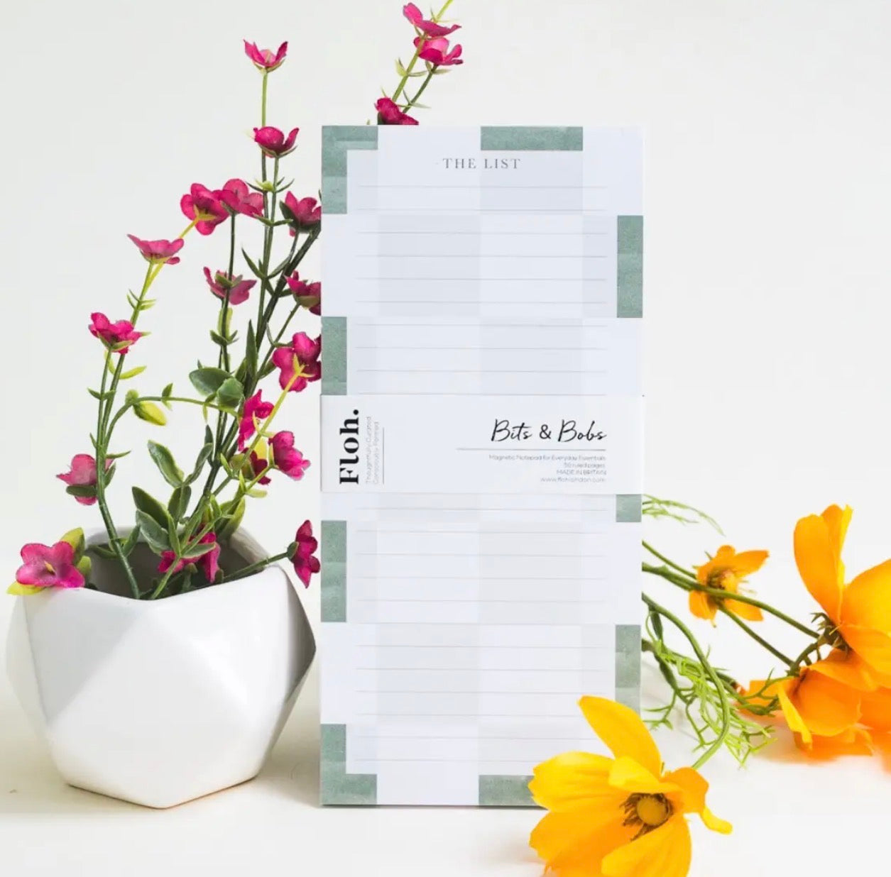 Toasted Crumpet Floh Matcha Magnetic Shopping List Pad