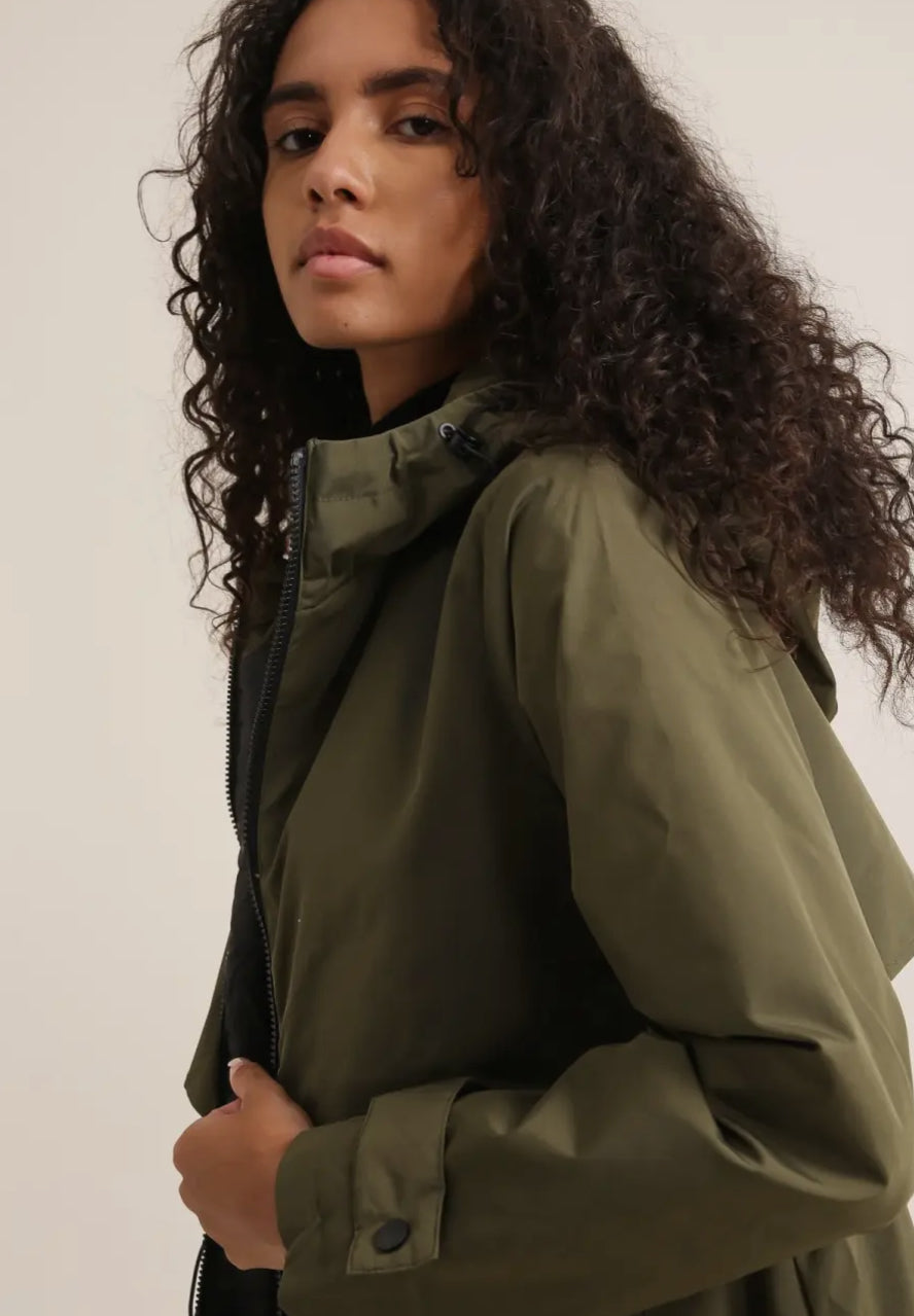 Long Hooded Waterproof Coat