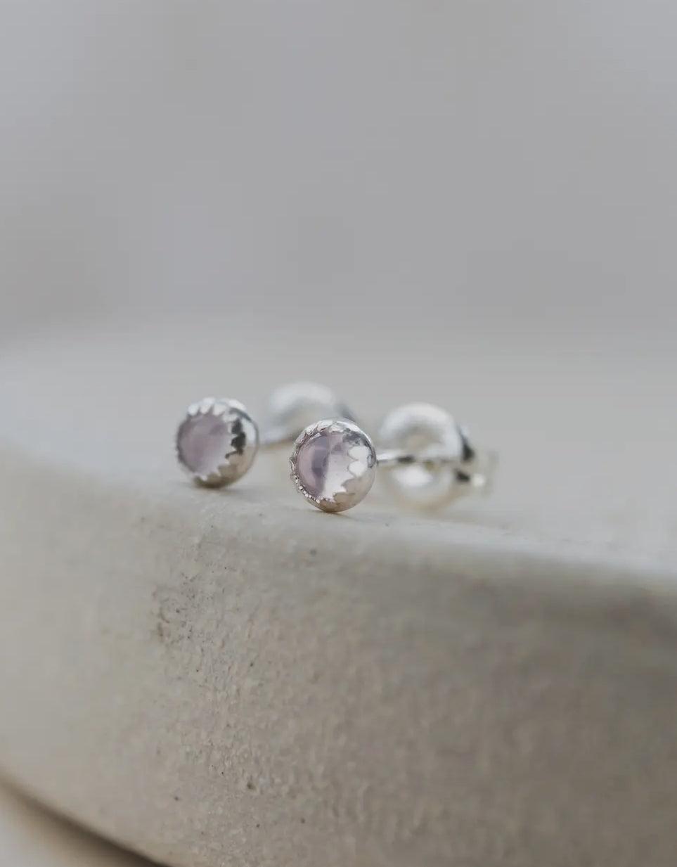 Lucy Kemp - Sterling Silver Mini Gemstone Studs