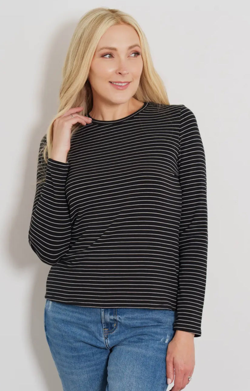 Black and White Long Sleeve Top