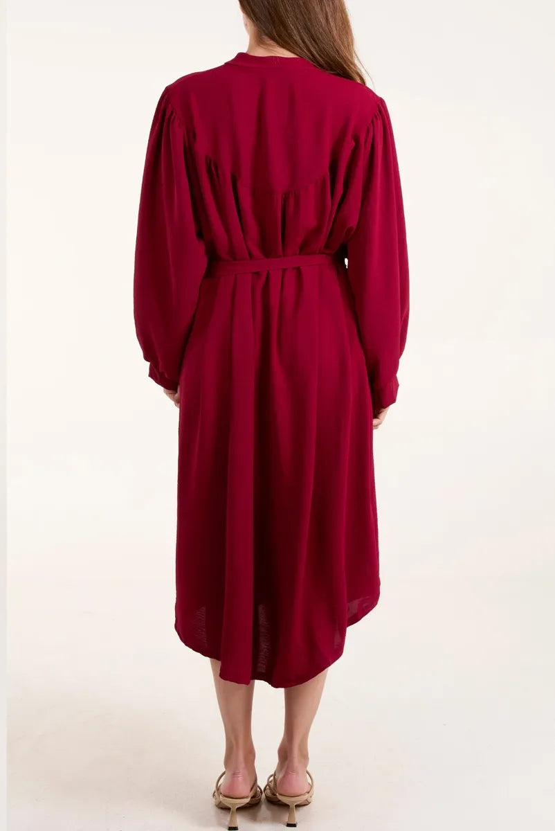 Belted Shirt Dress - MIDI Legnth
